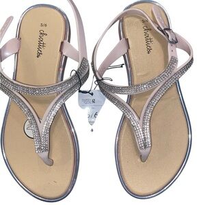 Chatties Pink Jelly Glam crystal gem embellished Comfort Sandal summer Vacation